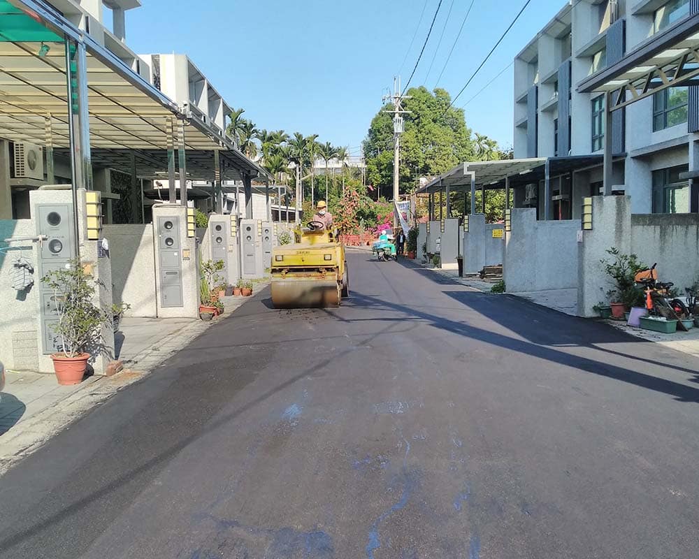 道路面鋪設中